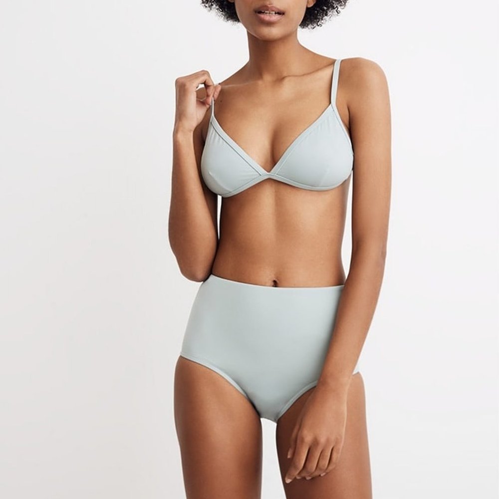 Madewell Second Wave Retro High-Waisted Bikini Size S